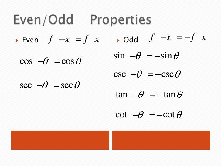 even and odd trig functions calculator